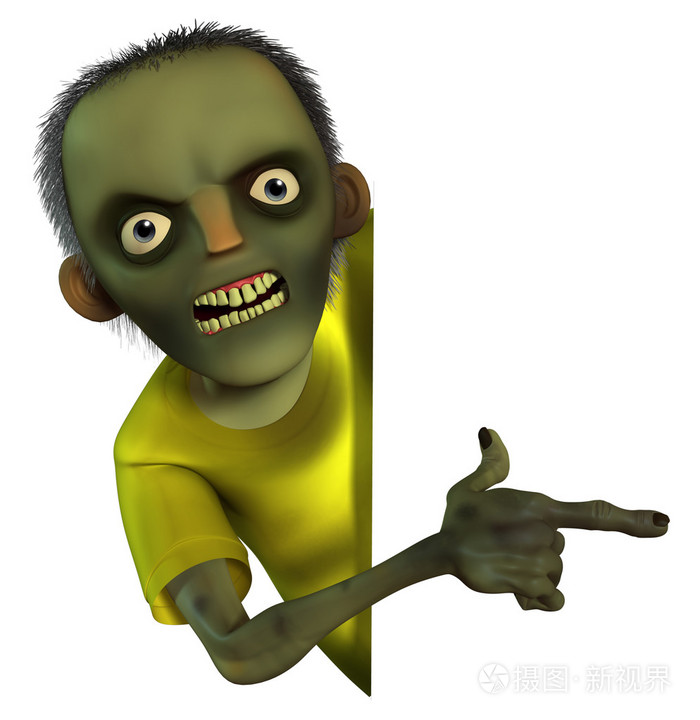 卡通僵尸男孩