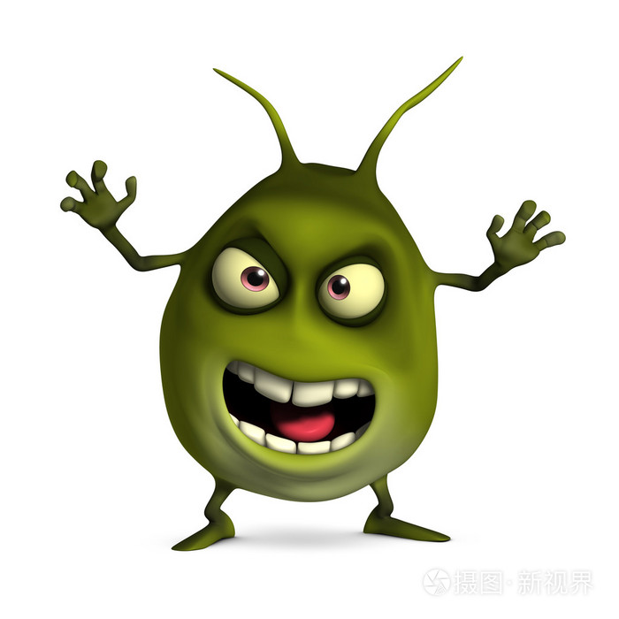 下载小样发票合同问题/举报病毒怪物寄生细菌计算机 bug可爱的病毒