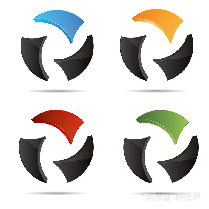 3d抽象设置企业球圆世界全球设置的符号公司设计图标logo商标