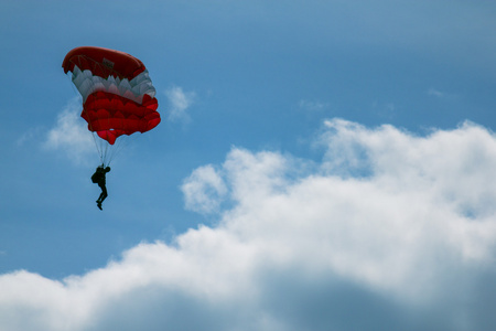 跳伞运动员在空中图片