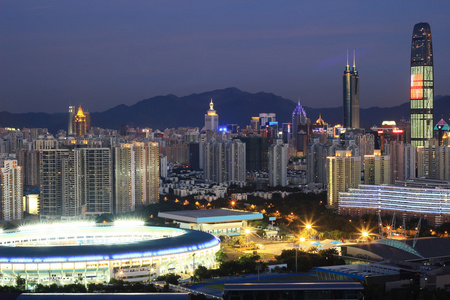 深圳市的夜景