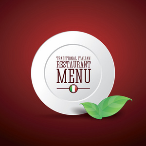 传统的意大利餐厅菜单图片