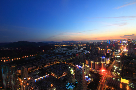 深圳市的夜景
