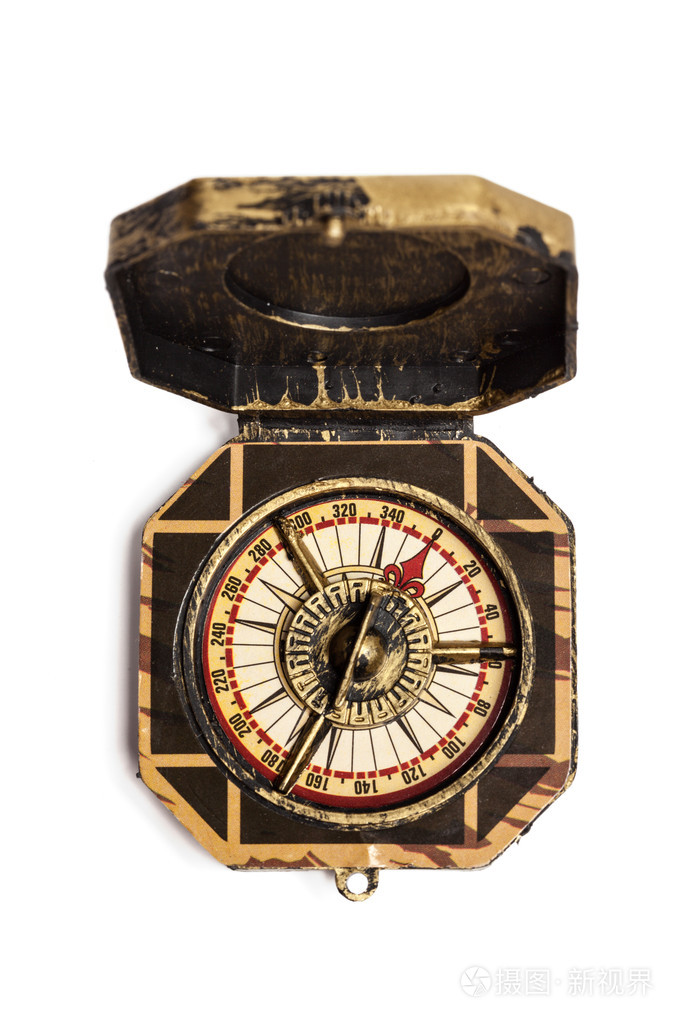 孤立的旧复古指南针