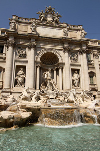 fontana di trevi，罗马，意大利