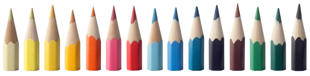 孤立的彩色铅笔