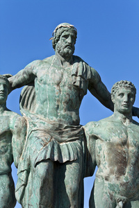 经典古希腊雕像在希腊罗德岛