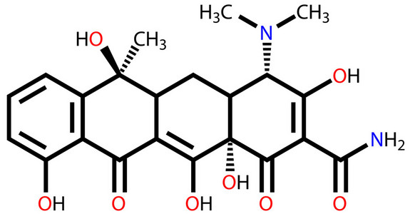 抗生素四环素结构式照片