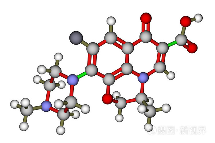 氧氟沙星抗生素分子的结构