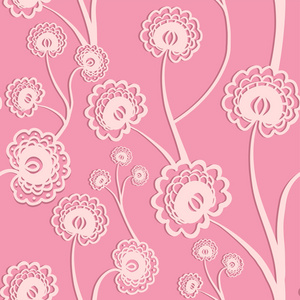 无缝的花卉背景与程式化的鲜花。矢量插画
