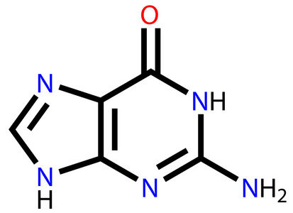 嘌呤鸟嘌呤碱基结构式照片