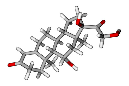 皮质醇棍棒分子模型