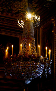 蜡烛灯在法国枫丹白露城堡之旅图片