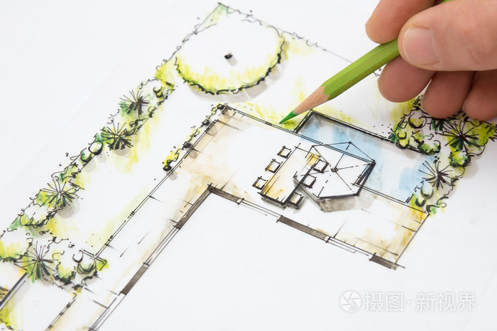 花园设计蓝图绘