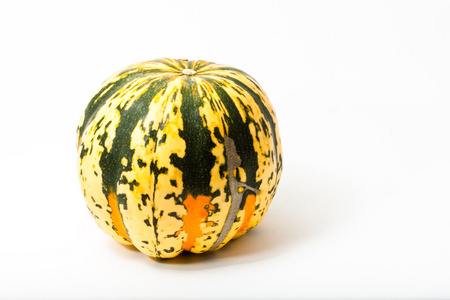 在白色背景前的 pumkins