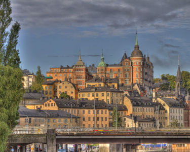 在斯德哥尔摩，瑞典日落