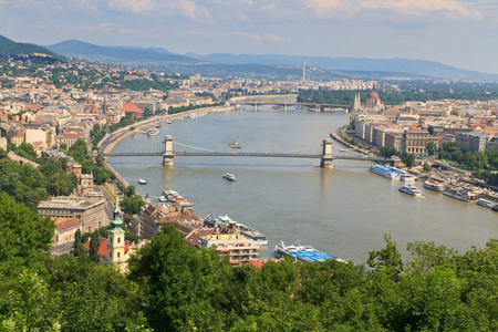 布达佩斯多瑙河 panorma 匈牙利