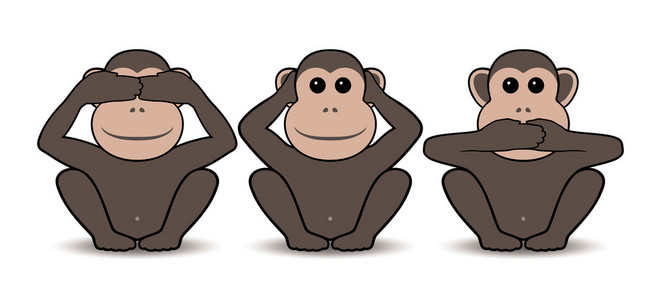 三个智慧猴图片