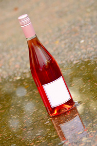 Bottle of ros wine