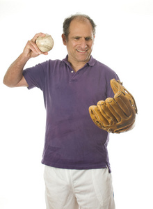 男子垒球和棒球手套