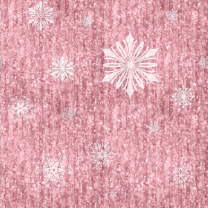 粉色闪光条纹白色雪花