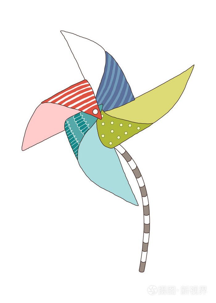 矢量风车插画-正版商用图片1abeol-摄图新视界