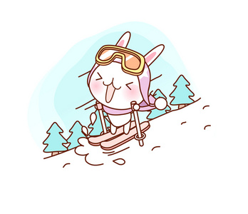雪小兔子图片