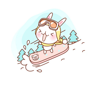 动画的兔子板图片