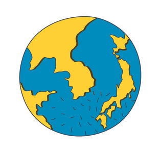 地球矢量图地球表面的银河场景地球与建筑物保存世界主题站在地球仪上