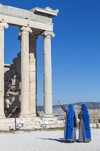 erechtheion，在希腊雅典卫城的北一边古希腊庙宇