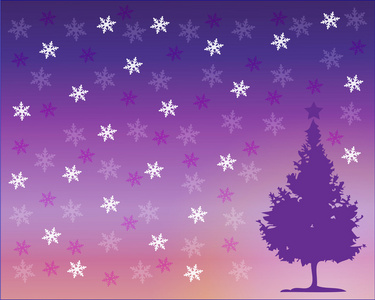 紫圣诞背景