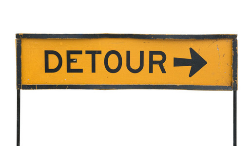 警报消息许可标志绕行道路标志照片