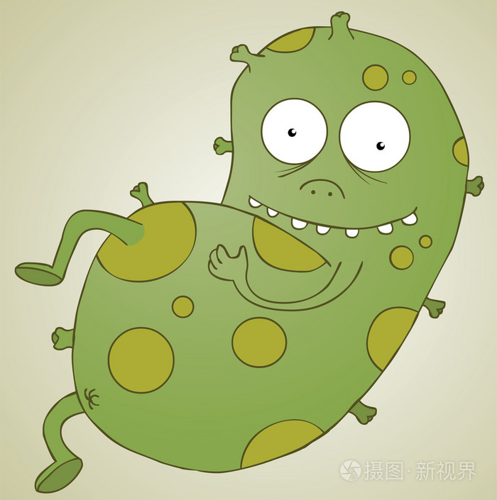 细菌的样子卡通图片