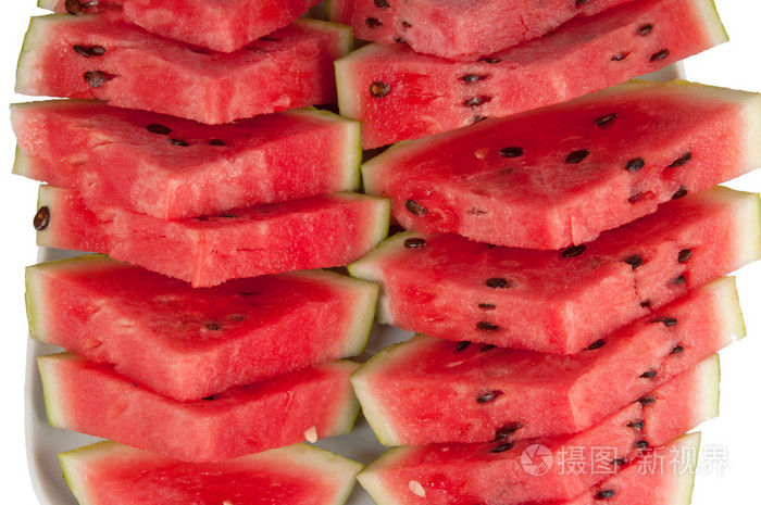 切片上一大盘西瓜