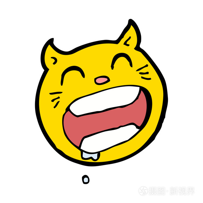 笑猫脸卡通