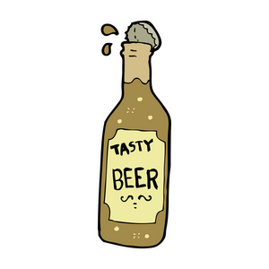 卡通美味啤酒