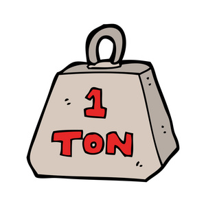 一吨重量卡通照片
