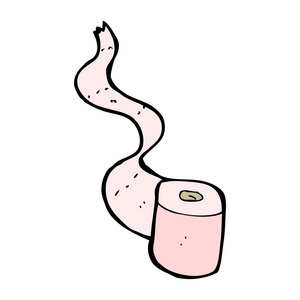 思绪万千纸卡通卫生纸插画