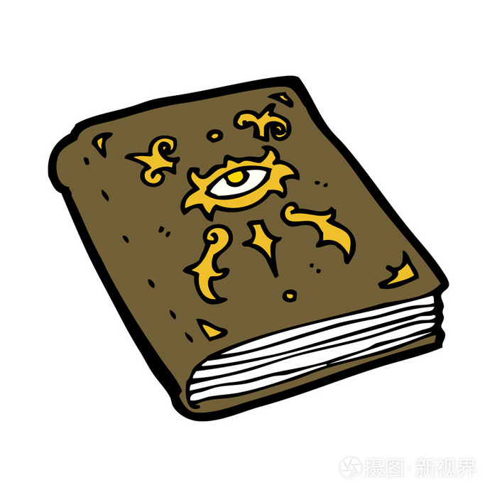 卡通魔法书插画 正版商用图片1ad1ay 摄图新视界