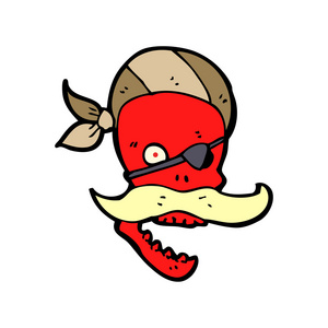 卡通诡异的头骨脸与冠复古卡通诡异骨架服装卡通诡异怪物图诡异的小