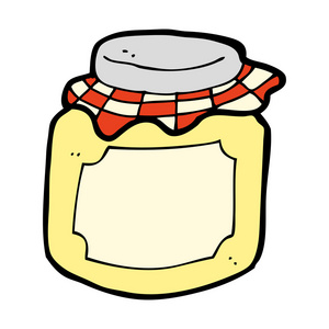 卡通果酱罐卡通果酱罐卡通果酱罐卡通果酱罐矢量卡通插图收集果酱罐子
