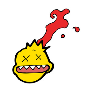 卡通血溅得笑脸照片