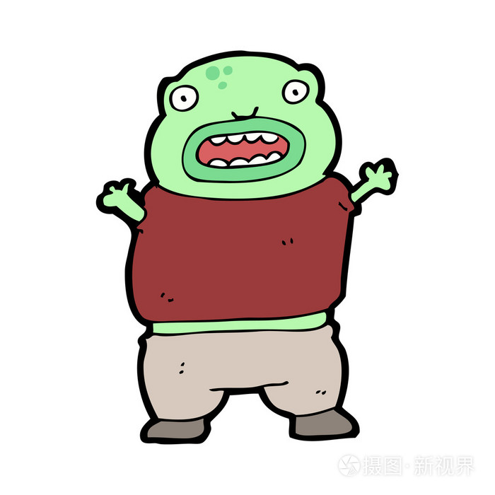 卡通青蛙变种人男孩