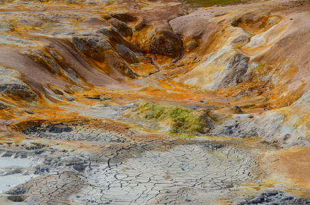 frgglada geotermiska omrdet i detalj, nra myvatn, Island