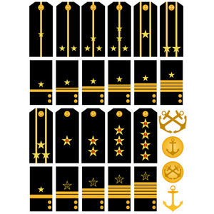 肩带和与标志的区别的 ru 海军条纹