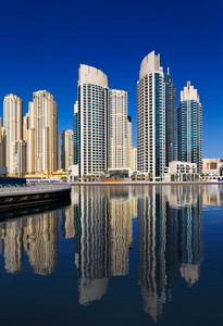 在迪拜，迪拜朱美拉海滩居住的视图