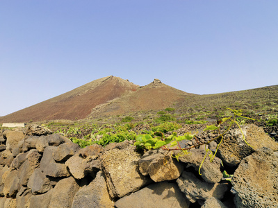 火山 de la 电晕 兰萨罗特岛，加那利群岛西班牙