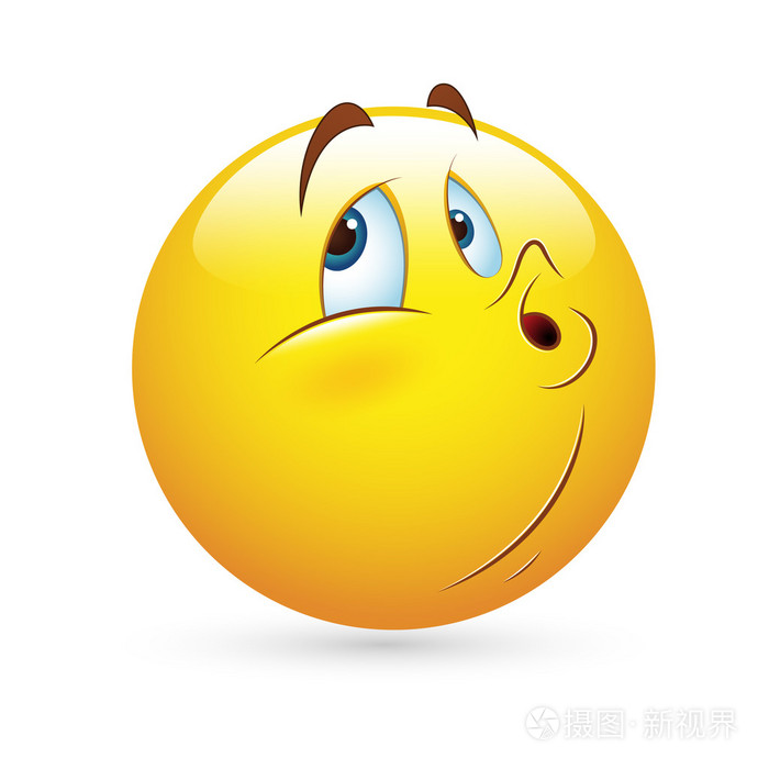 笑脸图释面对矢量-吹口哨