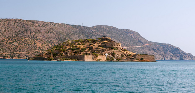 克里特岛 spinalonga 堡垒希腊