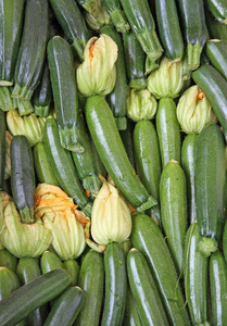 frsk grn zucchini i dina delar till salu p grnsaksmarknaden